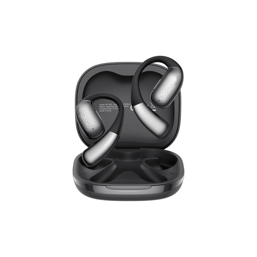 XO G37 LEATHER BLACK COLORWireless Bluetooth earphones with AI technology, in black color