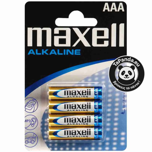 ΜΠΑΤΑΡΙΕΣ ΑΛΚΑΛΙΚΕΣ  MAXELL AAA  4 τεμαχια