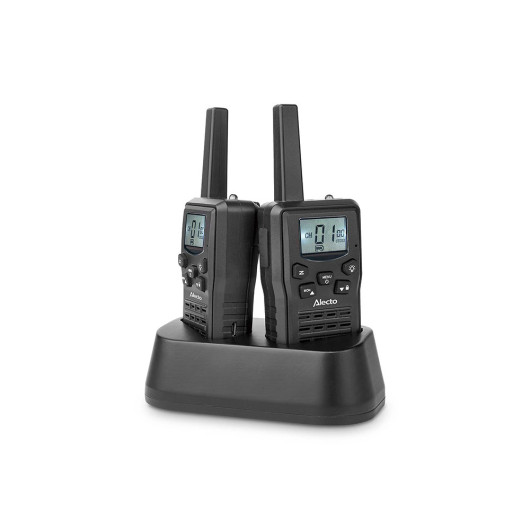 ALECTO FR200BKWalkie-Talkie set with 2 handsets up to 10km, black color