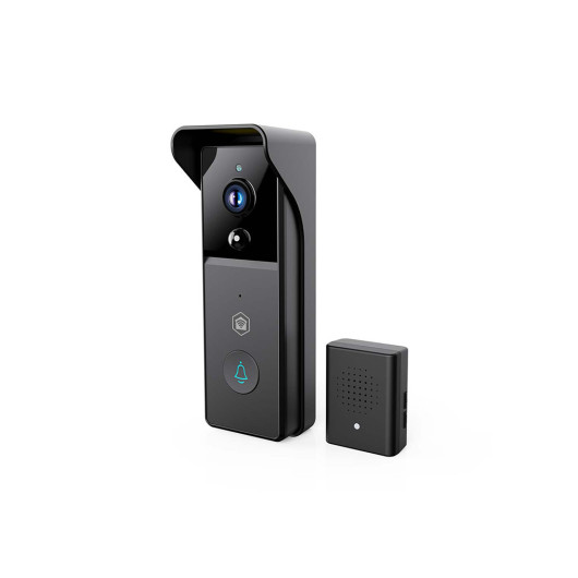 NEDIS WIFICDP21BKSmartLife video doorbell 3MP Full HD 1296p with motion sensor & night vision, black color.