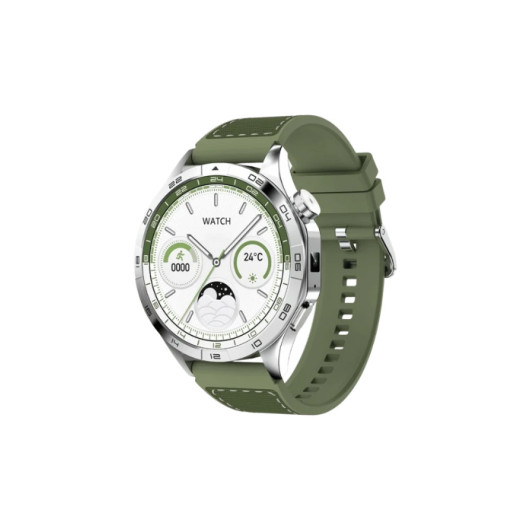 XO WATCH4 SILVER AND GREENSmartwatch with 1.43" AMOLED display in green color