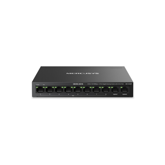MERCUSYS MS110CMP8-Port 10/100 Mbps + 2-Port Gigabit Desktop Switch with 8-Port PoE+