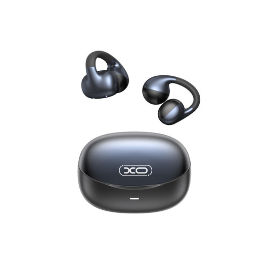 XO G56 BLACK COLOROpen- Ear bluetooth earphones with charging case in black color