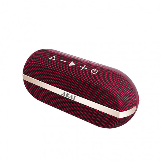 Akai ABTSW-30R Κόκκινο φορητό αδιάβροχο ηχείο Bluetooth με ύφασμα, AWS και handsfree-20W RMS