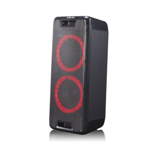 Akai DJ-880 Φορητό Bluetooth party speaker με LED, TWS για σύνδεση με δεύτερο και υποδοχή για μικρόφωνο και όργανο – 100 W RMS