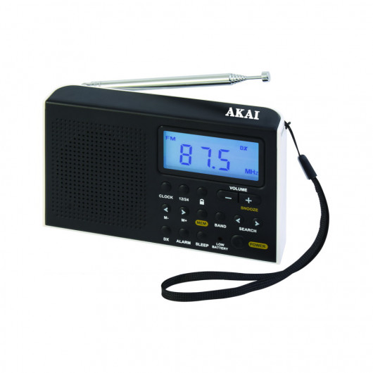 Akai AWBR-305 Φορητό ψηφιακό ραδιόφωνο παγκοσμίου λήψης με οθόνη και ρολόι