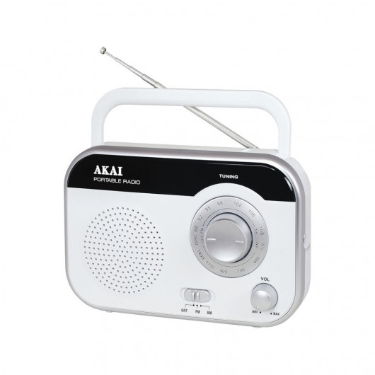 Akai PR003A-410W Φορητό αναλογικό ραδιόφωνο με είσοδο ακουστικών