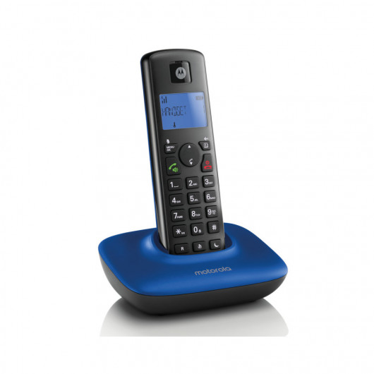 Motorola T401+ Blue (Ελληνικό Μενού) Ασύρματο τηλέφωνο με φραγή αριθμών, ανοιχτή ακρόαση και Do Not Disturb