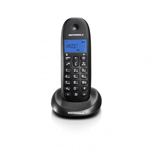 Motorola C1001LB Μαύρο  (Ελληνικό Μενού) Ασύρματο τηλέφωνο