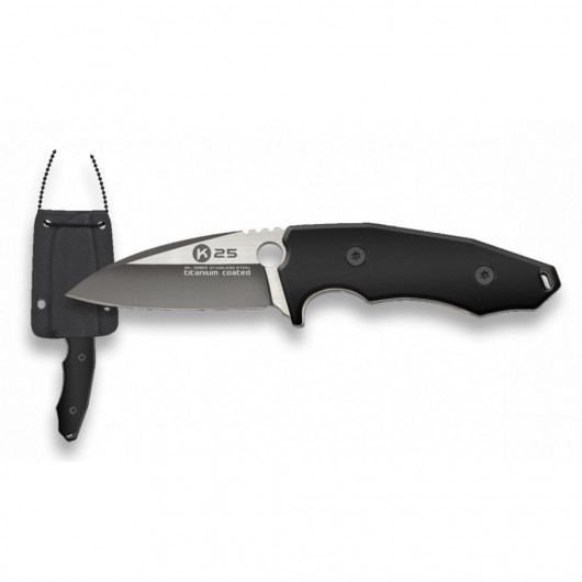 ΜΑΧΑΙΡΙ K25 black G10 knife. Blade: 7 cm, 32602