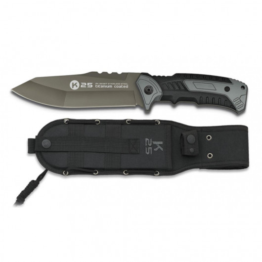 ΜΑΧΑΙΡΙ K25, Tactical Knife, Grey/Black, 14cm, 32267