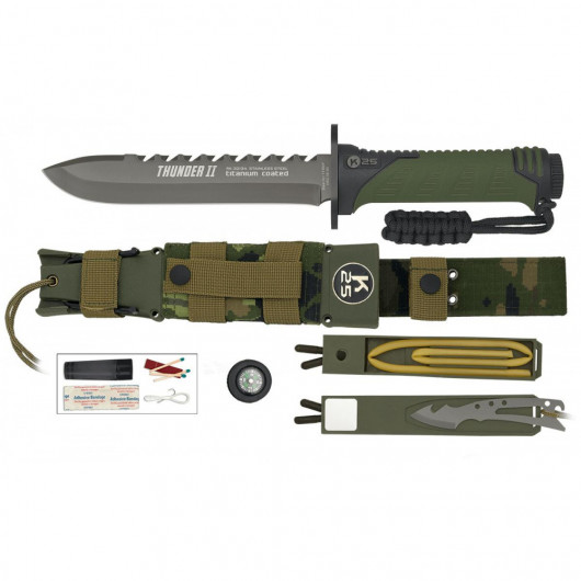 ΜΑΧΑΙΡΙ K25, Tactical Knife, THUNDER II, GREEN, ENERGY, 32134